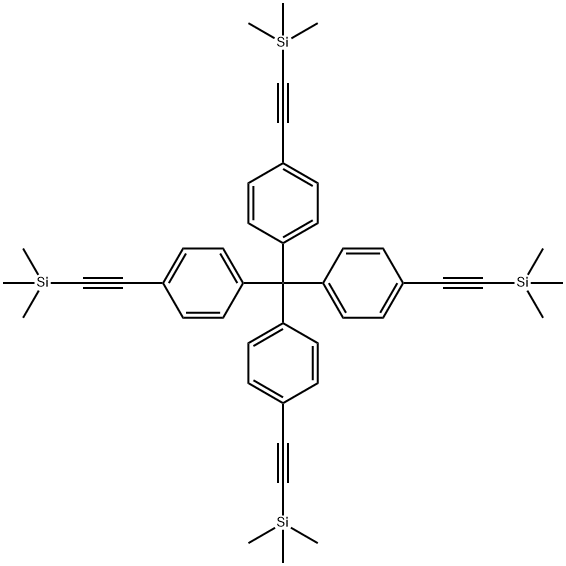 Benzene, 1,1',1'',1'''-methanetetrayltetrakis[4-[2-(trimethylsilyl)ethynyl]- Structure