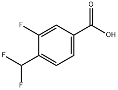 Benzoic acid, 4-(difluoromethyl)-3-fluoro- Structure