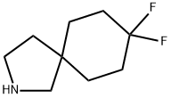 2-Azaspiro[4.5]decane, 8,8-difluoro-, hydrochloride (1:1) Structure