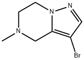 Pyrazolo[1,5-a]pyrazine, 3-bromo-4,5,6,7-tetrahydro-5-methyl- Structure