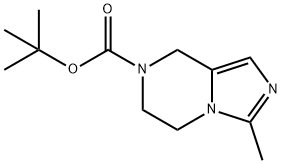 Imidazo[1,5-a]pyrazine-7(8H)-carboxylic acid, 5,6-dihydro-3-methyl-, 1,1-dimethylethyl ester Structure