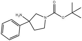 tert-butyl 3-amino-3-phenylpyrrolidine-1-carboxylate Structure