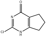 4H-Cyclopentapyrimidin-4-one, 2-chloro-1,5,6,7-tetrahydro- (9CI) 구조식 이미지