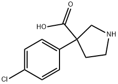 3-Pyrrolidinecarboxylic acid, 3-(4-chlorophenyl)- Structure