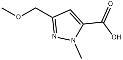 1H-Pyrazole-5-carboxylic acid, 3-(methoxymethyl)-1-methyl- Structure