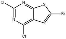 Thieno[2,3-d]pyrimidine, 6-bromo-2,4-dichloro- 구조식 이미지