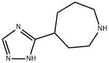 1H-Azepine, hexahydro-4-(1H-1,2,4-triazol-5-yl)- Structure