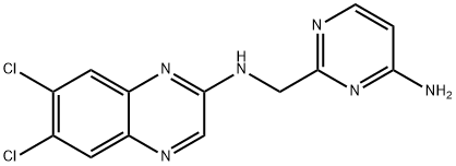 N-[(4-aminopyrimidin-2-yl)methyl]-6,7-dichloroqui
noxalin-2-amine Structure