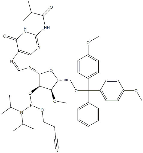 3'-O-Me-G(iBu)-2'-phosphoramidite Structure