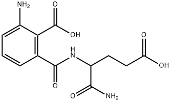 2-Amino-6-[[[1-(aminocarbonyl)-3-carboxypropyl]amino]carbonyl]-benzoic Acid 구조식 이미지