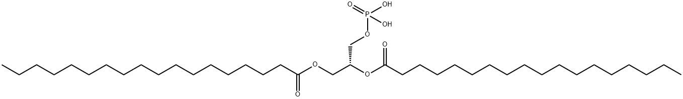 Octadecanoic acid, 1,1'-[(1R)-1-[(phosphonooxy)methyl]-1,2-ethanediyl] ester Structure