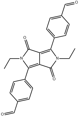 Benzaldehyde, 4,4'-(2,5-diethyl-2,3,5,6-tetrahydro-3,6-dioxopyrrolo[3,4-c]pyrrole-1,4-diyl)bis- Structure