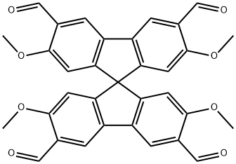 9,9'-Spirobi[9H-fluorene]-3,3',6,6'-tetracarboxaldehyde, 2,2',7,7'-tetramethoxy- 구조식 이미지