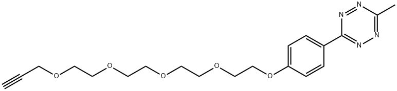 Methyltetrazine-PEG5-Alkyne Structure