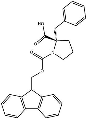 (2S)-2-benzyl-1-{[(9H-fluoren-9-yl)methoxy]carbonyl}pyrrolidine-2-carboxylic acid Structure