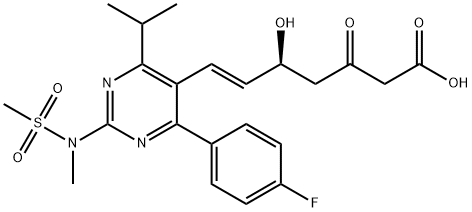6-Heptenoic acid, 7-[4-(4-fluorophenyl)-6-(1-methylethyl)-2-[methyl(methylsulfonyl)amino]-5-pyrimidinyl]-5-hydroxy-3-oxo-, (5S,6E)- Structure
