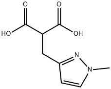 2-[(1-methyl-1H-pyrazol-3-yl)methyl]propanedioic acid Structure