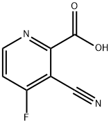 2-Pyridinecarboxylic acid, 3-cyano-4-fluoro- Structure