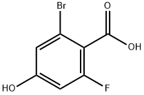 2-Bromo-6-fluoro-4-hydroxybenzoic acid 구조식 이미지