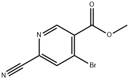 3-Pyridinecarboxylic acid, 4-bromo-6-cyano-, methyl ester 구조식 이미지