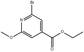 4-Pyridinecarboxylic acid, 2-bromo-6-methoxy-, ethyl ester 구조식 이미지