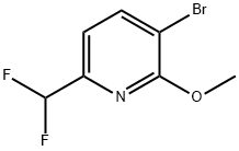 Pyridine, 3-bromo-6-(difluoromethyl)-2-methoxy- Structure