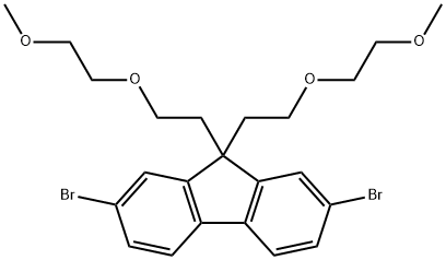 9H-Fluorene, 2,7-dibromo-9,9-bis[2-(2-methoxyethoxy)ethyl]- Structure