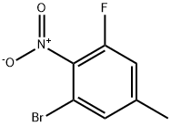 Benzene, 1-bromo-3-fluoro-5-methyl-2-nitro- Structure