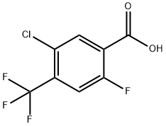 Benzoic acid, 5-chloro-2-fluoro-4-(trifluoromethyl)- Structure