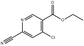 3-Pyridinecarboxylic acid, 4-chloro-6-cyano-, ethyl ester Structure