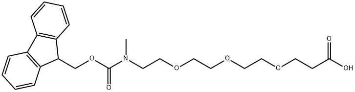 Fmoc-N-methyl-N-amido-PEG2-acid Structure