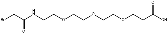 Bromoacetamido-PEG3-Acid Structure