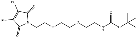 3,4-Dibromo-Mal-PEG2-Boc-Amine 구조식 이미지