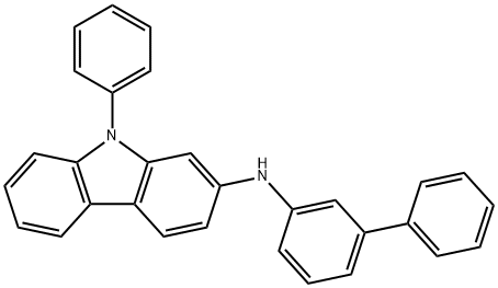 9H-Carbazol-2-amine, N-[1,1'-biphenyl]-3-yl-9-phenyl- 구조식 이미지