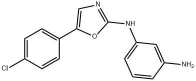 1,3-Benzenediamine, N1-[5-(4-chlorophenyl)-2-oxazolyl]- 구조식 이미지