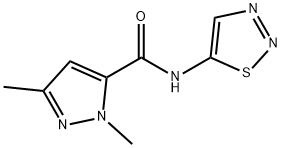 1,3-dimethyl-N-(1,2,3-thiadiazol-5-yl)-1H-pyrazole-
5-carboxamide Structure