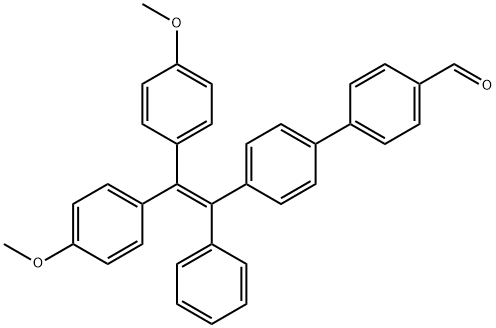 [1,1'-Biphenyl]-4-carboxaldehyde, 4'-[2,2-bis(4-methoxyphenyl)-1-phenylethenyl]- Structure