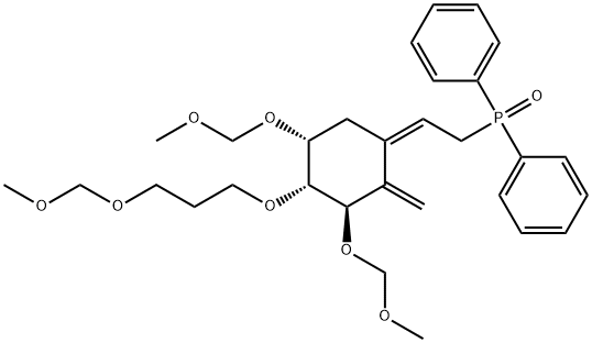 Phosphine oxide, [(2Z)-2-[(3R,4R,5R)-3,5-bis(methoxymethoxy)-4-[3-(methoxymethoxy)propoxy]-2-methylenecyclohexylidene]ethyl]diphenyl- Structure