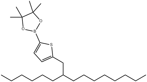 1,3,2-Dioxaborolane, 2-[5-(2-hexyldecyl)-2-thienyl]-4,4,5,5-tetramethyl- 구조식 이미지