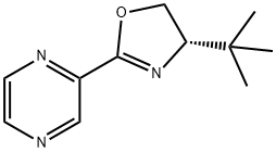 Pyrazine, 2-[(4S)-4-(1,1-dimethylethyl)-4,5-dihydro-2-oxazolyl]- Structure