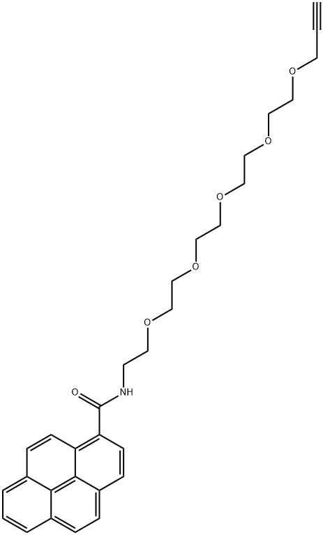 Pyrene -PEG5-propargyl Structure