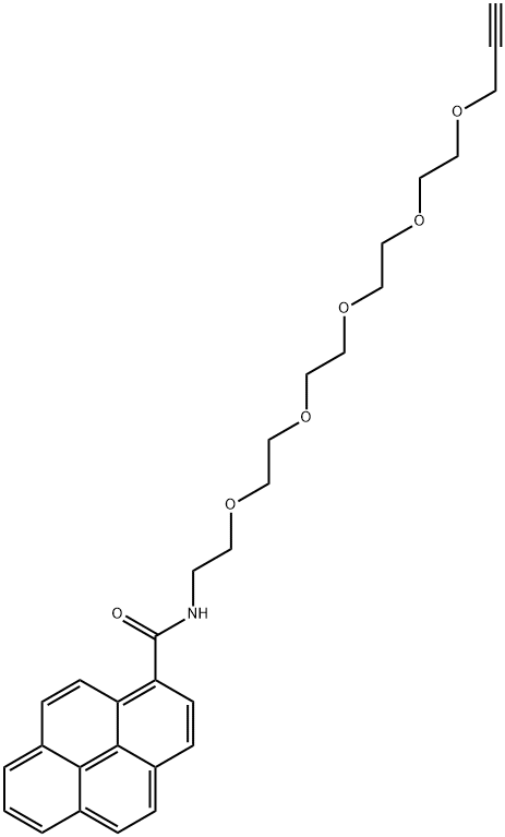 Pyrene -PEG5-propargyl 구조식 이미지