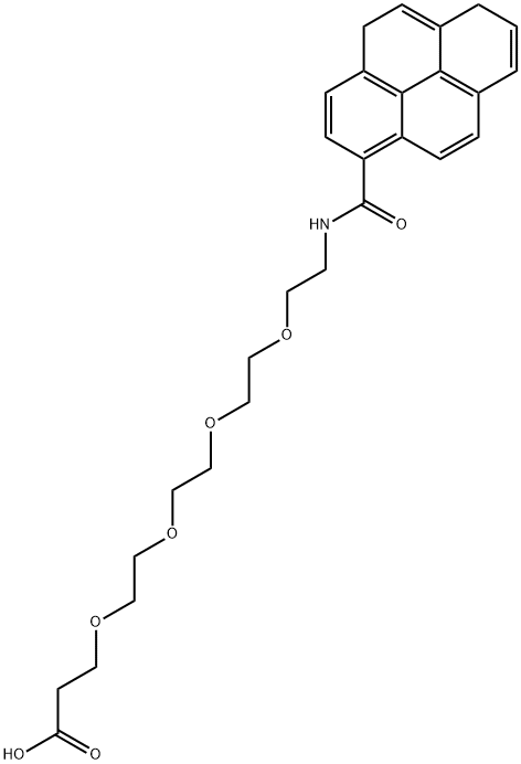 Pyrene -PEG4-acid Structure