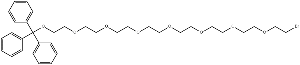 Trityl-PEG8-bromide Structure