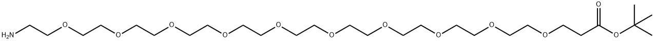 Amino-PEG10-t-butyl ester 구조식 이미지