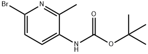 3-(N-BOC-Amino)-6-bromopicoline 구조식 이미지