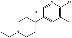 4-(6-Chloro-5-methylpyridin-3-yl)-1-ethylpiperidin-4-ol Structure