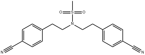 N,N-Bis(4-cyanophenethyl)methanesulfonamide Structure