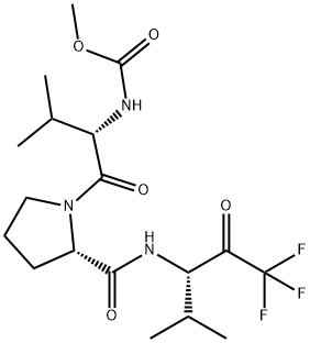 N”-[N-METHOXYCARBONYL-L-VALYL]-N-[(S)-3,3,3-TRIFLUOR-1-ISOPROPYL-2-OXOPROPYL]-L-프롤리나미드 구조식 이미지