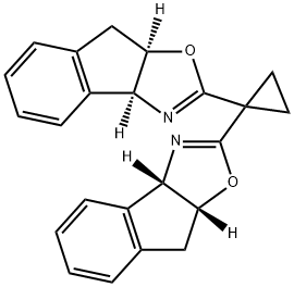 (3aS,3'aS,8aR,8'a'R)-2,2'-cyclopropylidenebis[3a,8a-dihydro-8H-Indeno[1,2-d]oxazole 구조식 이미지